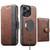 iPhone 18 Pro Suteni Q07S1 3-in-1 Detachable Wallet MagSafe Splicing Leather Phone Case - Brown