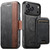 iPhone 18 Pro Suteni Q07S2 3-in-1 Detachable Vertical Flip Wallet MagSafe Splicing Leather Phone Case - Black