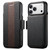 iPhone 18 Pro Suteni Q08 2-in-1 Multi-function Magnetic Wallet Big Litchi Vegan Leather Phone Case - Brown