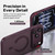 iPhone 18 Pro Textured Non-slip Shockproof Magnetic Phone Case - Dark Blue