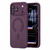 iPhone 18 Pro Textured Non-slip Shockproof Magnetic Phone Case - Purple