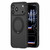 iPhone 18 Pro Textured Non-slip Shockproof Magnetic Phone Case with Holder - Black