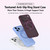 iPhone 18 Pro Textured Non-slip Shockproof Magnetic Phone Case with Holder - Black