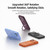 iPhone 18 Pro Textured Non-slip Shockproof Magnetic Phone Case with Holder - Orange
