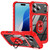 iPhone 18 Pro TPU + PC Lens Protection Phone Case with Ring Holder - Red