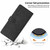 iPhone 18 Pro Tree Cat Embossed Flip Vegan Leather Phone Case - Black