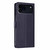 iPhone 18 Pro Tree Cat Embossed Flip Vegan Leather Phone Case - Dark Blue