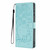 iPhone 18 Pro Tree Cat Embossed Flip Vegan Leather Phone Case - Light Green