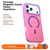 iPhone 18 Pro Two-tone Contrast Magnetic Phone Case - Pink