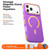 iPhone 18 Pro Two-tone Contrast Magnetic Phone Case - Purple