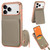 iPhone 18 Pro VIETAO Litchi Texture Wallet PU Phone Case with Lanyard - Grey