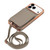 iPhone 18 Pro VIETAO Litchi Texture Wallet PU Phone Case with Lanyard - Grey