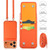 iPhone 18 Pro VIETAO Litchi Texture Wallet PU Phone Case with Lanyard - Orange