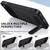 iPhone 18 Pro WANLONFENG Kickstand Carbon Fiber Texture Magnetic Phone Case with 2pcs Screen Films - Grey
