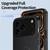 iPhone 18 Pro WANLONFENG Kickstand Carbon Fiber Texture Magnetic Phone Case with 2pcs Screen Films - Sapphire Blue