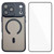 iPhone 18 Pro WANLONFENG Skin-feel Magnetic PC Hybrid TPU Phone Case with Screen Protector - Black