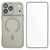 iPhone 18 Pro WANLONFENG Skin-feel Magnetic PC Hybrid TPU Phone Case with Screen Protector - Grey