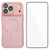 iPhone 18 Pro WANLONFENG Skin-feel Magnetic PC Hybrid TPU Phone Case with Screen Protector - Pink