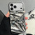 iPhone 18 Pro Water Ripple Electroplating Paint TPU Phone Case - Bright Silver