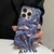 iPhone 18 Pro Water Ripple Electroplating Paint TPU Phone Case - Dark Blue