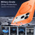 iPhone 18 Pro XDcase Metal Lens Frame Skin Feel Magnetic Phone Case - Orange