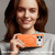 iPhone 18 Pro XDcase Metal Lens Frame Skin Feel Magnetic Phone Case - Orange