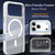 iPhone 18 Pro XDcase Metal Lens Frame Skin Feel Magnetic Phone Case - White