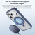 iPhone 18 Pro ZGA Feitian 360 Rotation Holder Magsafe PC Hybrid TPU Phone Case - Wine Red