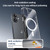 iPhone 18 Pro ZGA Magsafe Metal Buttons Clear PC Hybrid TPU Phone Case - Transparent