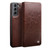 QIALINO - Galaxy S21 5G Genuine Leather Phone Case - Brown