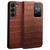 QIALINO - Galaxy S22+ 5G Crocodile Pattern Genuine Leather Phone Case - Brown