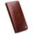 QIALINO - Galaxy S22+ 5G Genuine Leather Phone Case - Brown