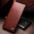 QIALINO - Galaxy S25+ 5G Genuine Leather Phone Case - Brown