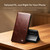 QIALINO - Galaxy S26 FE 5G Genuine Leather Phone Case - Brown