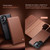 QIALINO - Galaxy S26 Ultra 5G Classics 3rd Genuine Leather Phone Case - Brown