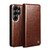 QIALINO - Galaxy S26 Ultra 5G Genuine Leather Phone Case - Brown