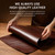 QIALINO - Galaxy Z Flip8 5G Classic 103 Buckle Genuine Leather Phone Case - Brown
