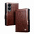 QIALINO - Galaxy Z Fold8 5G Classic 103 Buckle Genuine Leather Phone Case - Brown