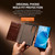 QIALINO - Galaxy Z Fold8 5G Classic 103 Buckle Genuine Leather Phone Case - Brown