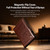 QIALINO - Galaxy Z Fold8 5G Classic 103 Buckle Genuine Leather Phone Case - Brown