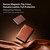 QIALINO - Galaxy Z Fold8 5G Vintage Calfskin Genuine Leather Phone Case - Dark Brown