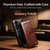 QIALINO - Galaxy Z Fold8 Ultra 5G Classic 103 Buckle Genuine Leather Phone Case - Brown