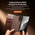 QIALINO - Galaxy Z Fold8 Ultra 5G Classic 103 Buckle Genuine Leather Phone Case - Brown