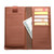 QIALINO - iPhone 11 Nappa Texture Top-grain Leather Horizontal Flip Wallet Case with Card Slots - Brown