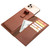 QIALINO - iPhone 11 Nappa Texture Top-grain Leather Horizontal Flip Wallet Case with Card Slots - Brown