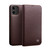QIALINO - iPhone 12 / 12 Pro Business Horizontal Flip Leather Case with Holder & Card Slots & Wallet - Brown