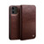 QIALINO - iPhone 12 / 12 Pro Horizontal Flip Leather Case with Holder & Card Slots & Wallet - Brown