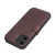 QIALINO - iPhone 12 mini Business Magnetic Horizontal Flip Leather Case with Card Slots & Wallet - Dark Brown
