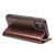 QIALINO - iPhone 12 mini Horizontal Flip Leather Case with Holder & Card Slots & Wallet - Brown