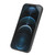 QIALINO - iPhone 12 Pro Max Shockproof Cowhide Leather Protective Case - Black